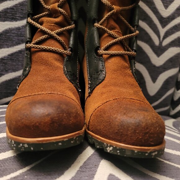SOREL CATE THE GREAT WEDGE Tall ELK /BLACK • Winter SNOW RAIN BOOTS US SIZE 7 - Picture 3 of 16